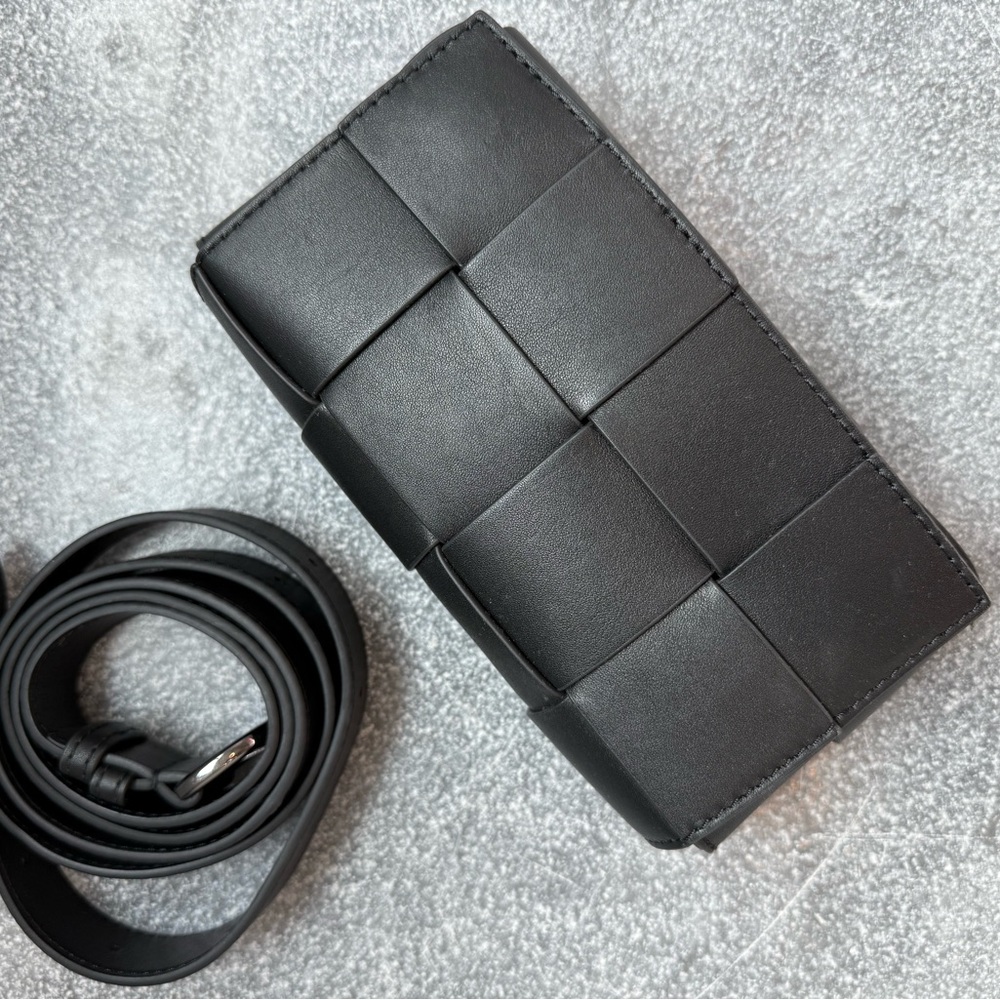 Quince Black Woven Clutch